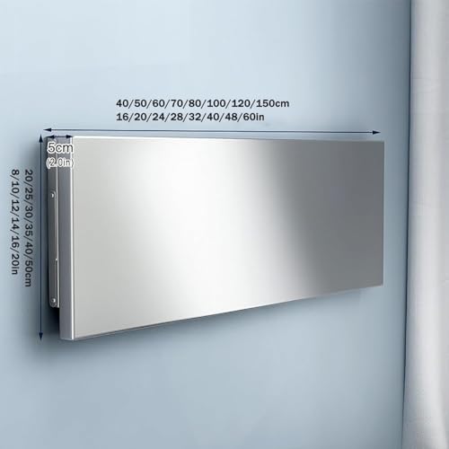 Tavolo pieghevole da parete – Banco da lavoro in acciaio inox per uso versatile in cucina, casa, ufficio o lavanderia – Design salvaspazio e durevole