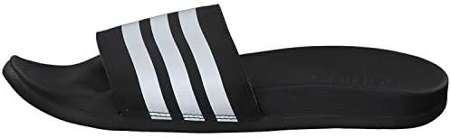 adidas Men's Adilette Comfort Slides Shower and Bath Shoes, Black/White/Black, 4.5 | Image 1
