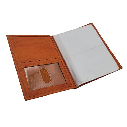 Image of ag wallets AG Wallets RFID Signal Blocking Leather European Hipster Wallet (Marmalade Tan)
