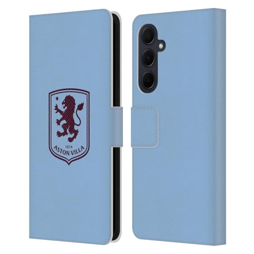 Coque Samsung Galaxy A35 5G Aston Villa FC en cuir à portefeuille Head Case Designs