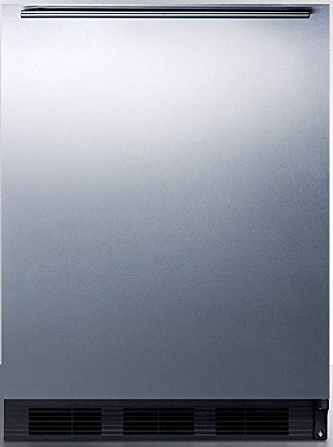 Image of Summit 24" Refrigerator - Freezer, Peak24 Undercounter Fridge, 5.04 cu.ft. Capacity, Stainless Steel & Black- CT663BKSSHH