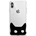 Produktbild Homikon TPU Silikon Hülle Handyhülle Durchsichtig Kirstall Clear Weiche Ultra Slim Schutzhülle Stoßdämpfend Soft Case Cover Schutz Tasche Kompatibel mit iPhone X/10 5.8" - Schwarze Katze