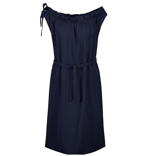 MONARI Damen Midi Kleid mit Rüschen Ausschnitt deep sea dunkelblau - 36