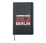 Lauf Berlin 26.2 Marathon Clothin for Berlin Marathon Runner Hardcover Journal, Black