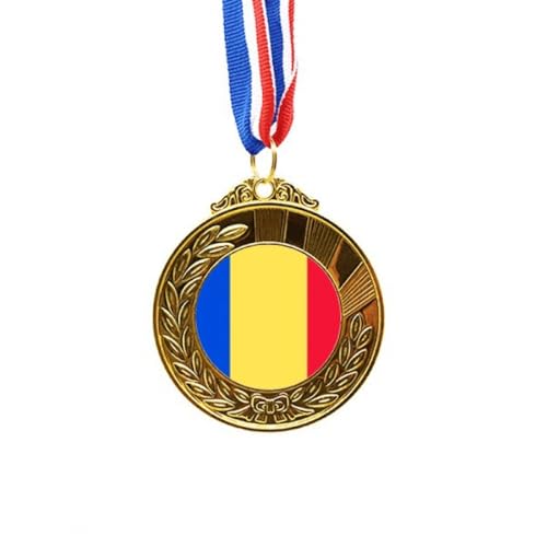 Bandera de Rumania país UE con cinta primer puesto que evita el deterioro del color