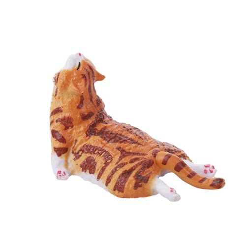 小さな彫刻エレガントなミニチュア装飾ワークスペース棚ディスプレイペット恋人のギフト樹脂クラフト置物かわいい猫の置物