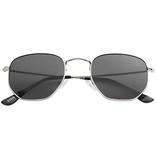 Image of Kursan Small Round Metal Polarized Sunglasses for Men Women Mirrored Lens Classic Circle Sun Glasses