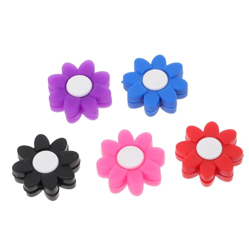 GANAZONO Tennis Racket Vibration Dampeners 5pcs Cartoon Petal Shocking Absorber Racket Supplies Tennis Dampener Random