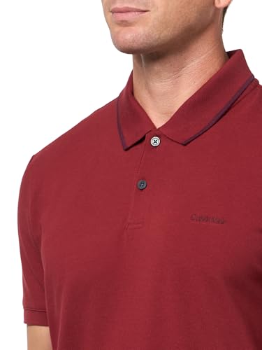 Image of Calvin Klein Men's Liquid Touch Polo Stripe with UV Protection