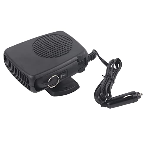 BOROCO Calefactor Coche, 12V 200W Coche Portátil 2 en 1 Calefacción de Cerámica Calentador de Enfriamiento Ventilador Descongelador Desempañador Universal
