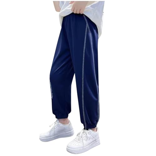 Boys Sweatpants Casual Elastic Waist Hiking Trousers Loose Fashion Comfy Lounge Athletic Sweat Pants with Pockets