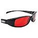Global Vision New Attitude Motorcycle Glasses with Flames (Black Frame/Red Lens)