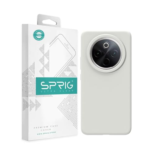 Image of SPRIG Compatible with Vivo T4 Premium SilkTone Back Cover Drop Tested Shock Proof Mobile Case for Men, Women, Boys and Girls with Camera Protection (Light Grey)