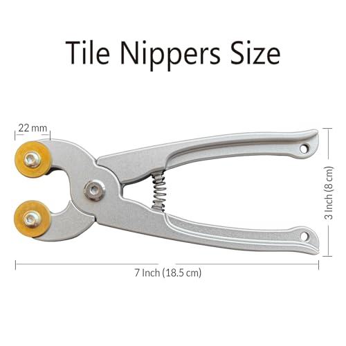 youkzuan Heavy Duty Tile Nippers Mosaic Tools, 7" Glass Nippers Mosaic Tools, Wheeled Mosaic Glass Tile Nippers, Aluminum Nipper Cutting Tools by youkzuan - Image 3