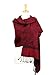 Paskmlna Paisley Jacquard Pashmina Shawl Wrap Scarf Stole,Burgundy-black018-09,Large