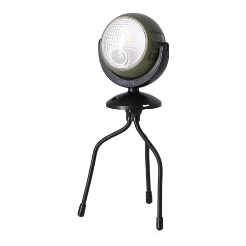 コーナン オリジナル LIFELEX 三本の脚で取り付けられる乾電池式センサーライト カーキ KSL10-0422 約幅95×奥行80×高さ115mm