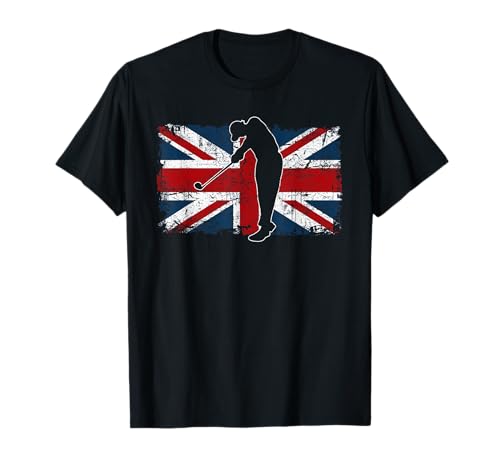Golf Union Jack Brit Britain UK T-Shirt