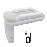 Jonuin Airplane Bed for Toddlers, Electric Inflatable Toddler Travel Beds, Portable Kids Airplane Bed with Built-in Pump & Data Cable, Inflatable Mattress for Flight, Car, Train Travel Essentials