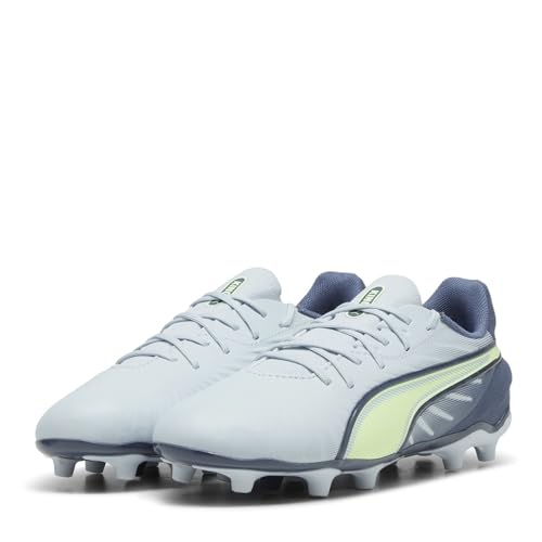 PUMA King Match Fg/Ag Jr Botas de Fútbol, Unisex Niños y Niños, Azul Con Verde, 35.5 EU