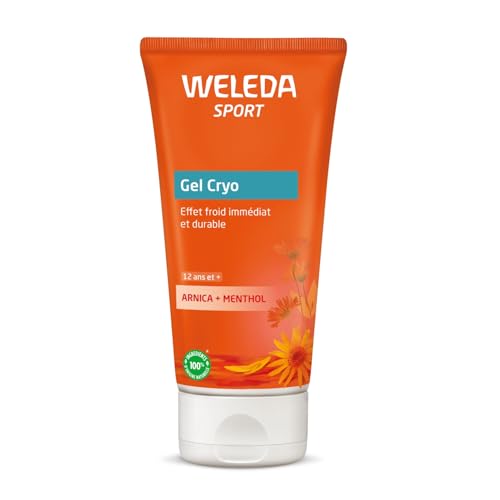 WELEDA Gel Cryo à l’Arnica – Gel Arnica Effet Froid Immédiat, Récupération Sportive, Effet Froid Intense, Hydrate à l’Aloe Vera Bio, Texture Non Grasse, Absorption Rapide, labellisé NATRUE, 100ml