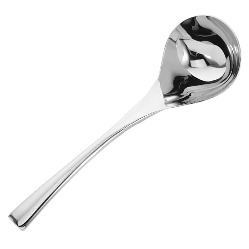 LIGIGWASH Mestolo Piccolo in Acciaio Lucido Specchio Cucchiaio Versatile Per Salsa e Carne Resistente e Lavabile in Lavastoviglie Utensile Professionale Per Cucina e Ristoranti