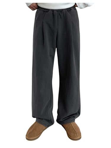 Men's Baggy Sweatpants Elastic Waist Straight Leg Lounge Track Sweat Pants Casual Baggy Joggers