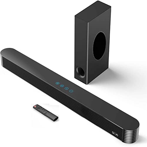 HXFOOAA 120W Speaker Home TV System Soundbar 3D Stereo Surround Sound Loudspeaker Subwoofer with Remote Control