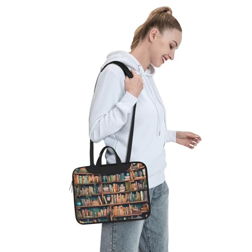 Bolso de hombro para laptop KHiry unisex negro miniatura 7