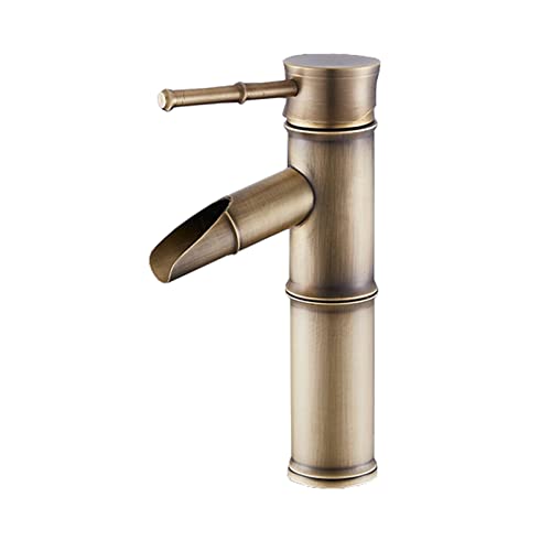 Robinet de cascade rétro en laiton antique pour lavabo chic