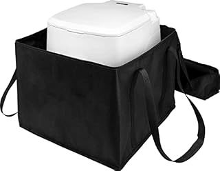 JUTTAUTO Portable Camping Toilet Storage Bag, Nylon Toilet Protector Cover Toilet Carry Bag for Porta Potti 145 165 335 345 365 565 Universal for Camping Caravan Motorhome RV Travel
