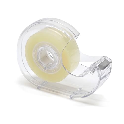 Waytex 930921 Ruban adhésif transparent avec Dévidoir, haut pouvoir adhésif, largeur 19 mm rouleau de 33m qualité Pro épaisseur 50 microns Brillant