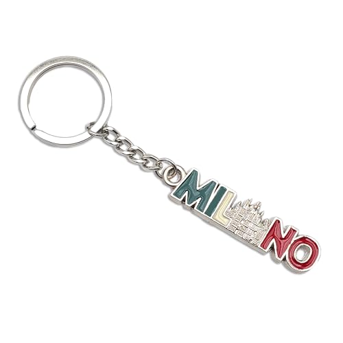 Leddy Living Porte-clés Milano en métal – Cathédrale avec drapeau italien – Souvenir célébratif pour les amoureux des voyages et de la culture – Accessoire élégant et durable pour la maison, la – vue 5
