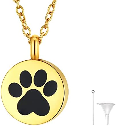 FindChic Waterproof Cremation Jewelry for Human Ashes Dog Cat Pet Memorial Necklace with Filling Kit Stainless Steel Vial Urn Necklace
