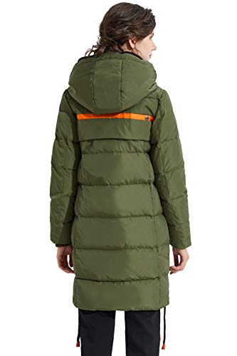 Orolay Women's Thickened Winter Down Coat Hooded Puffer Long Jacket with Pocket