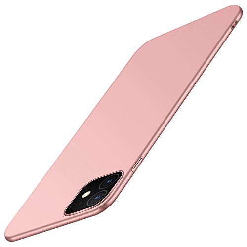 Tybiky iPhone 13 Pro Case, iPhone 13 Matte PC Protective Case Ultra Thin Hard Case Minimalist Protective Cases Shockproof Shell Anti Scratch Bumper Mobile Phone Case Cover for iPhone 13, Rose Gold