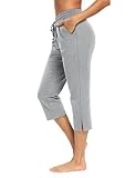 LEXISLOVE Capris for Women Casual Summer Wide Leg Crop Pants Loose Comfy Drawstring Yoga Jogger Capr