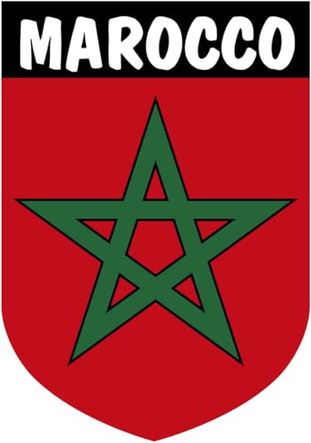 Pegatina Escudo Marruecos 40x60 mm.