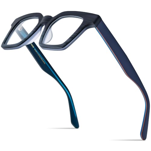 Image of HEPIDEM Matte Multicolor Acetate Glasses Frame Men Vintage Square Eyeglasses Optical Spectacles 9289