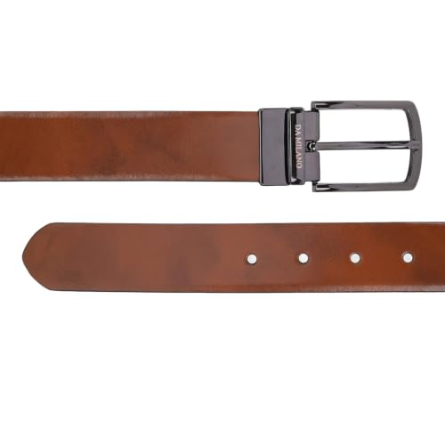 Image of Da Milano Reversible Leather Belt for Men - Brown & Black (3233D-35R-OL)