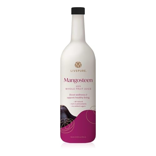 Pure Mangosteen 750ml - 'Queen of Fruits' with Xanthones, Antioxidants, Active Compounds & Phytonutrients, Vegan, Kosher & Gluten-Free