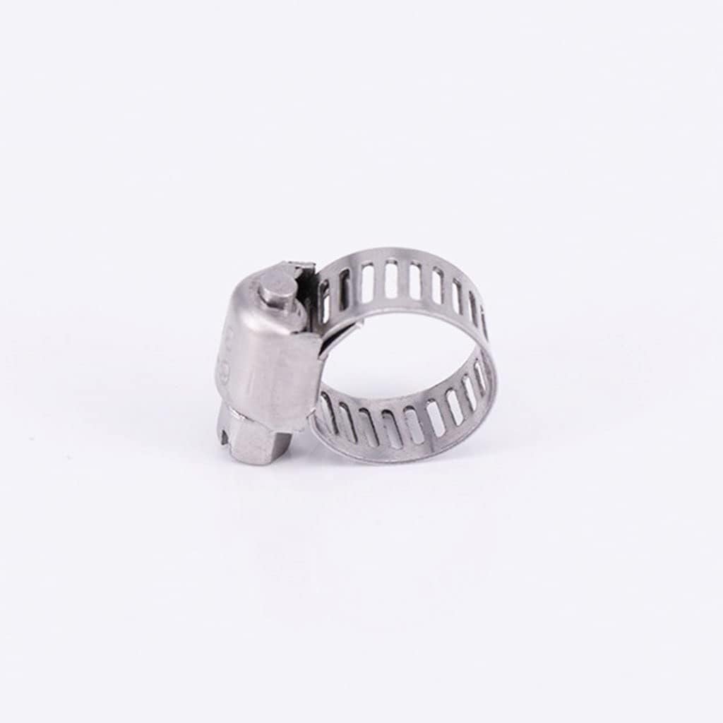 10pcs Adjustable Stainless Steel Hose Clamps - Durable Worm Drive Pipe Clips for Secure Hoses and Tubes(130-152mm)