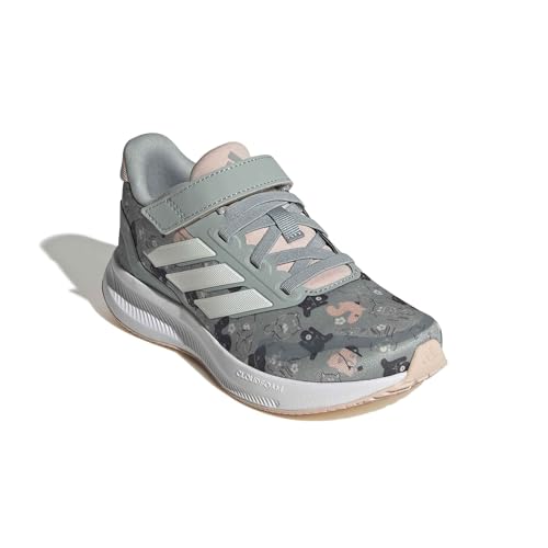 Image of adidas Kids' Marvel Run Falcon 5 Elastic Lace & Strap Shoe