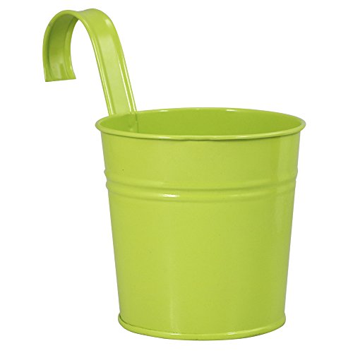 10 Pcs Hanging Flower Pots, Thickened Metal Iron Wall Hanging Planter Indoor/ Outdoor For Railing Fence Balcony Garden Home Decoration, Multicolor #TOP6