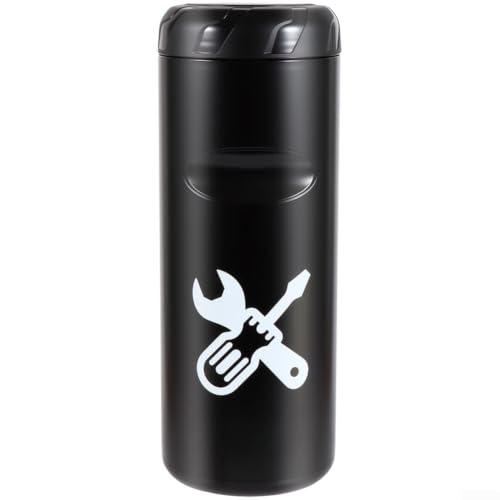 Caja de reparación impermeable del contenedor de la herramienta de la bici de Shell duro 0.8l para la jaula estándar de la botella de agua negro 19.5cm