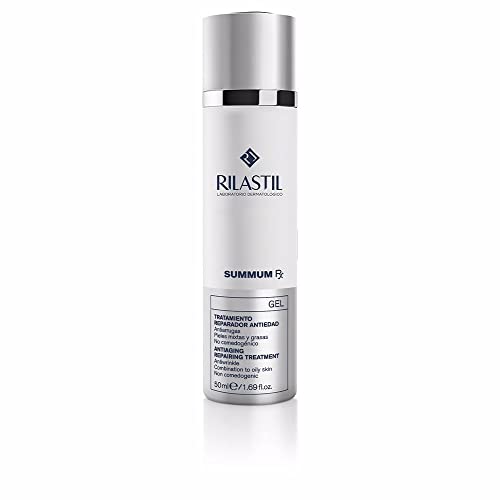 Rilastil - Summum Rx Anti-Aging Repair Gel with Folic Acid, Hyaluronic Acid and Almond Acid, for Mixed and Oily Skin, 50 ml