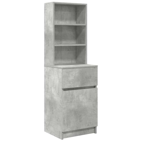 Meuble de Rangement Gris Béton pour Optimiser les Petits Espaces - 2