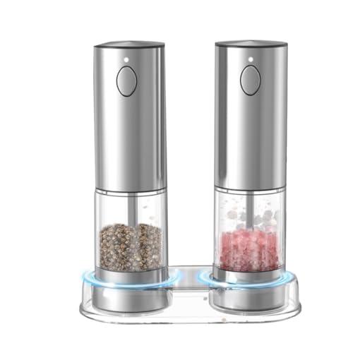 Moulin à sel électrique rechargeable avec base de rangement au design épuré - 2