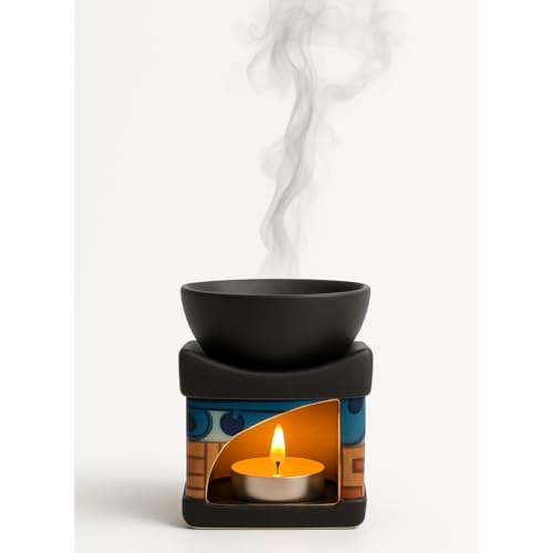 Image of Cortina Ceramic Electric Wax Melt Warmer with Silicone Dish | Fragrance Oil Burner for Scented Wax Cubes & Essential Oils | Stylish Wax Melter for Home, Bedroom, Office Dcor & Gift Use | Color 3