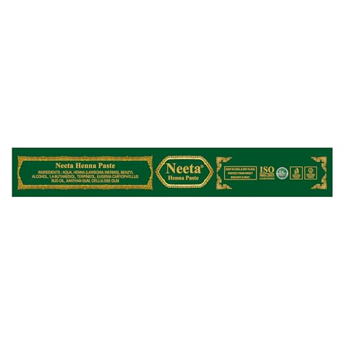 Neeta 12 Pack Ready to Use Henna Paste Hair Dye Cones Reddish Brown Color tubes color for women Perfect for Spot hair coloring, Long-lasting and Cruelty-Free