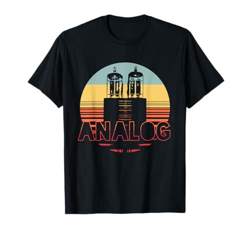 Tubo de vacío Analógico Amp Estilo 80s Digital Old School Camiseta